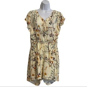 Doe & Rae Yellow Floral Jumpsuit